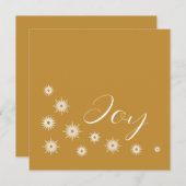 エレガントなモダン ジョイ ゴールド スター ホリデー カード (正面/裏面)