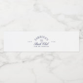 エレガントなモダン ネイビーブルー ブライズメイド ペットボトルラベル (シングルラベル)