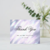 エレガントなモダン パープル ホワイト シンプル お礼カード (スタンド正面)