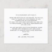 エレガントなモダン パープル ホワイト シンプル お礼カード (裏面)