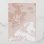 エレガントなモダン ピンクゴールド フォイル招待状 箔招待状 (裏面)