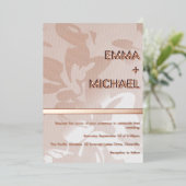 エレガントなモダン ピンクゴールド フォイル招待状 箔招待状 (立ち正面)