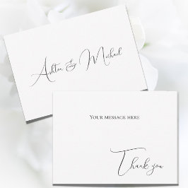 エレガントなモダン フラット サンクス カード