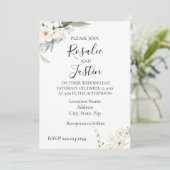 エレガントなモダン フラワー ウェディング 招待状 (スタンド正面)