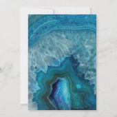 エレガントなモダン ブルーアゲート 結婚式招待状 招待状 (裏面)