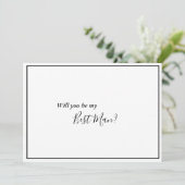 エレガントなモダン ベストマン プロポーズ カード (スタンド正面)