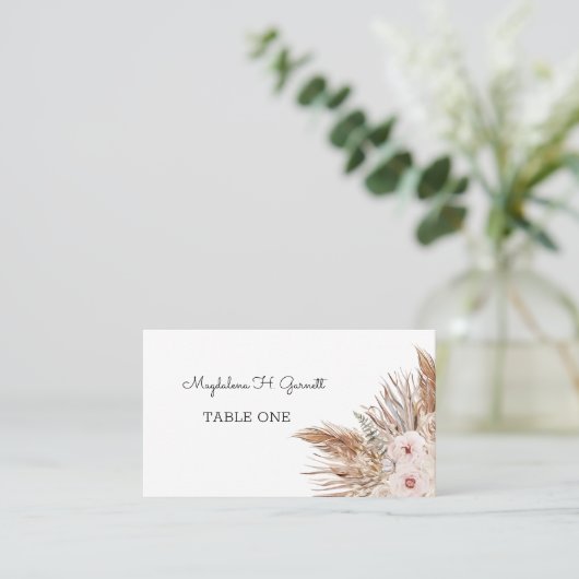 エレガントなモダン ボヘミアンハウスウェディングプレイスカード プレイスカード (スタンド正面)