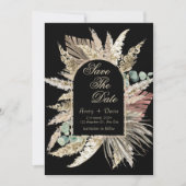 エレガントなモダン ボヘミア テラコッタ Save the Date 招待状 (正面)