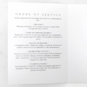 エレガントなモダン ミニマルな葬儀/追悼式 三つ折りプログラム (内部最初)