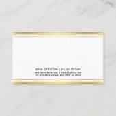 エレガントなモダン ミニマル ゴールド ライン カード デザイン (裏面)