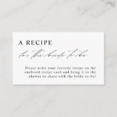 エレガントなモノクロのレシピを教えてください エンクロージャーカード (正面)