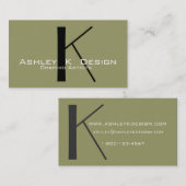 エレガントなモノグラムのカスタマイズ可能な名刺 名刺 (正面/裏面)