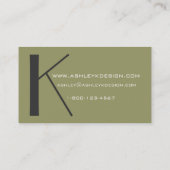 エレガントなモノグラムのカスタマイズ可能な名刺 名刺 (裏面)