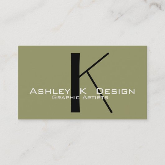 エレガントなモノグラムのカスタマイズ可能な名刺 名刺 (正面)