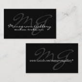 エレガントなモノグラムのカスタマイズ可能な名刺 名刺 (正面/裏面)