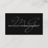 エレガントなモノグラムのカスタマイズ可能な名刺 名刺 (裏面)
