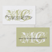 エレガントなモノグラムのカスタマイズ可能な名刺 名刺 (正面/裏面)