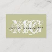 エレガントなモノグラムのカスタマイズ可能な名刺 名刺 (裏面)