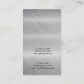 エレガントなモノグラムのステンレス鋼の名刺 名刺 (裏面)