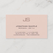 エレガントなモノグラムのデザインの粋でモダンで明白な贅沢 名刺 (裏面)