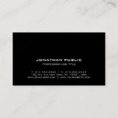 エレガントなモノグラムのモダンな優れた黒い金ゴールドの贅沢 名刺 (裏面)