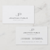 エレガントなモノグラムのモダンな専門のミニマリスト 名刺 (正面/裏面)