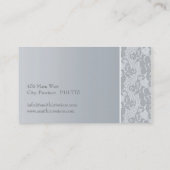 エレガントなモノグラムのレースの名刺 名刺 (裏面)