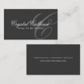 エレガントなモノグラムの名刺のテンプレート 名刺 (正面/裏面)