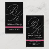 エレガントなモノグラムの名刺の化粧Artitst 名刺 (正面/裏面)