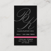 エレガントなモノグラムの名刺の化粧Artitst 名刺 (裏面)