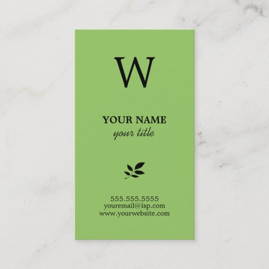 エレガントなモノグラムの名刺 名刺 (正面)