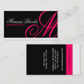 エレガントなモノグラムの名刺 名刺 (正面/裏面)