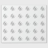 エレガントなモノグラムの家族会の収集のパーティー ラッピングペーパー (フラット)