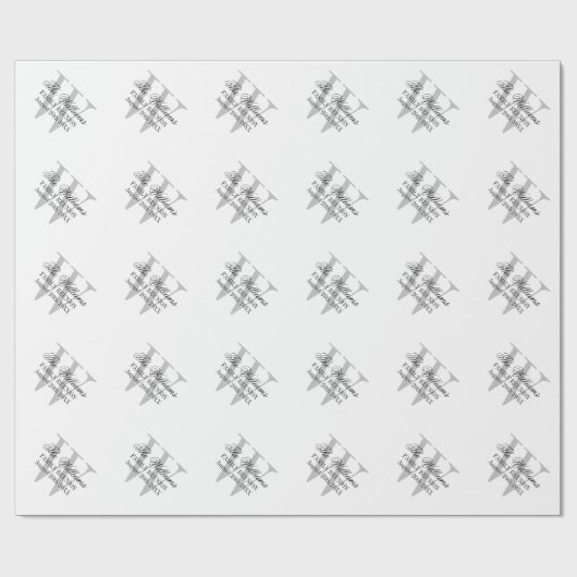 エレガントなモノグラムの家族会の収集のパーティー ラッピングペーパー (フラット)