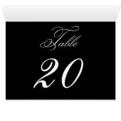 エレガントなモノグラムの結婚式のテーブル数カード (内部横(下))