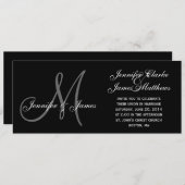 エレガントなモノグラムの結婚式招待状 招待状 (正面/裏面)