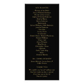 エレガントなモノグラムの花輪 ウェディングプログラム ラックカード (裏面)