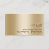 エレガントなモノグラムの金ゴールドのイニシャルのヒョウのプリント 名刺 (裏面)