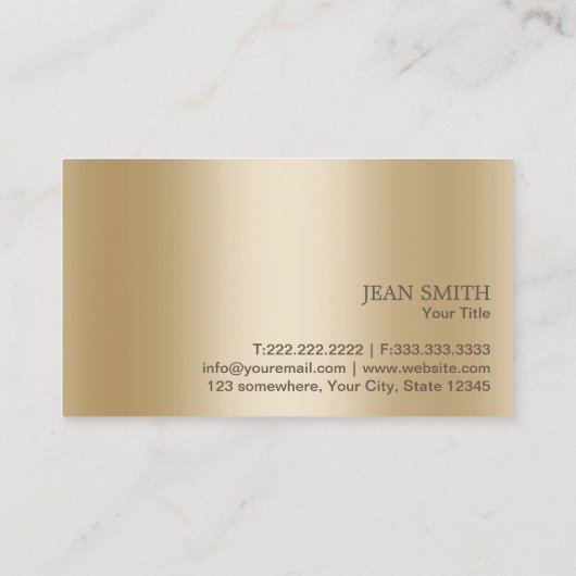 エレガントなモノグラムの金ゴールドのイニシャルのヒョウのプリント 名刺 (裏面)