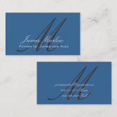 エレガントなモノグラムの鋼色のお父さんのテレホンカード コーリングカード (正面/裏面)