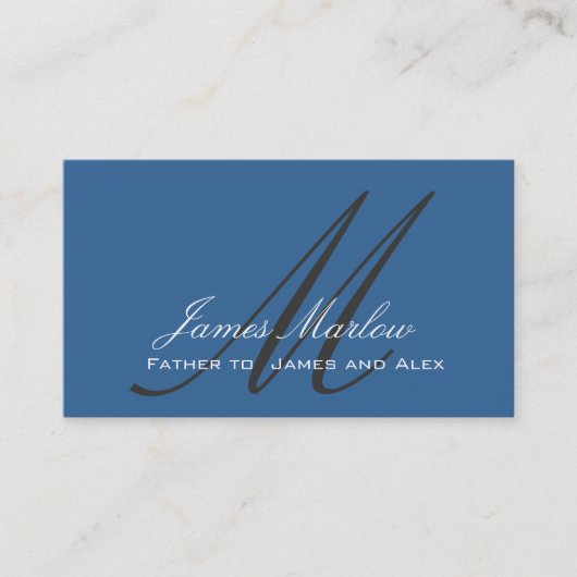 エレガントなモノグラムの鋼色のお父さんのテレホンカード コーリングカード (正面)