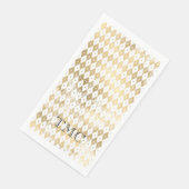 エレガントなモノグラムイニシャル ブラック ゴールド ハーレクイン (コーナー)