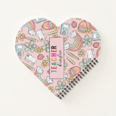 エレガントなモノグラムスクリプトオフィス学校3リングバインダー ノートブック (裏面)