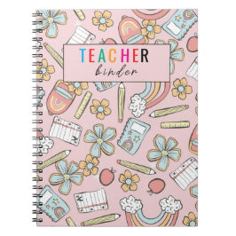 エレガントなモノグラムスクリプトオフィス学校3リングバインダー ノートブック