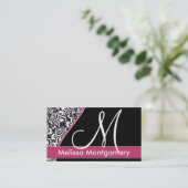 エレガントなモノグラムビジネス-プロフィールカード 名刺 (スタンド正面)