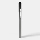 エレガントなモノグラム名 ブラックオンブレ 偽金属 Case-Mate iPhoneケース (裏面 / 左)
