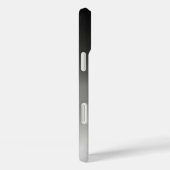 エレガントなモノグラム名 ブラックオンブレ 偽金属 Case-Mate iPhoneケース (裏面 / 右)