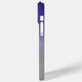 エレガントなモノグラム名 紫色グラデーション メタル調 Case-Mate iPhoneケース (裏面 / 左)