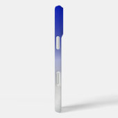 エレガントなモノグラム名 青いグラデーション メタル調 Case-Mate iPhoneケース (裏面 / 右)