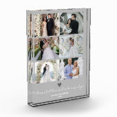 エレガントなモノグラム6枚の写真コラージュ バレンタインギフト フォトブロック (左)